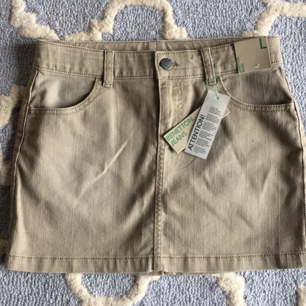 NWT Benetton Jean Skirt